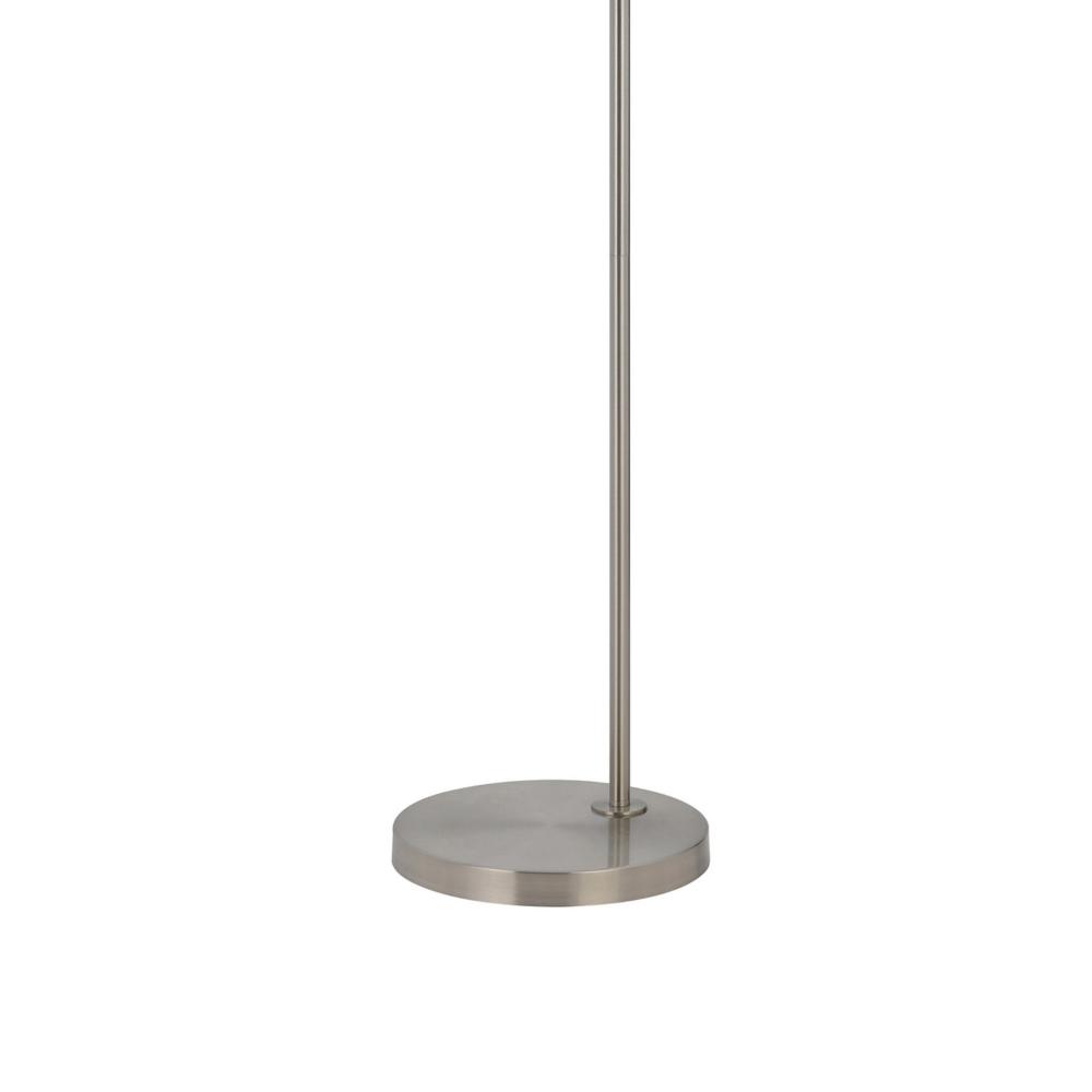 Ashy 68 Inch Floor Lamp, Gooseneck LED, White Shade, Bronze Arc Pole