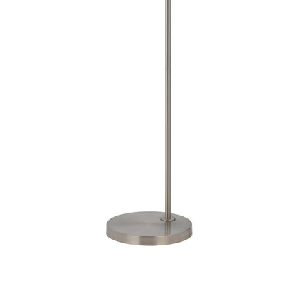 Ashy 68 Inch Floor Lamp, Gooseneck LED, White Shade, Bronze Arc Pole
