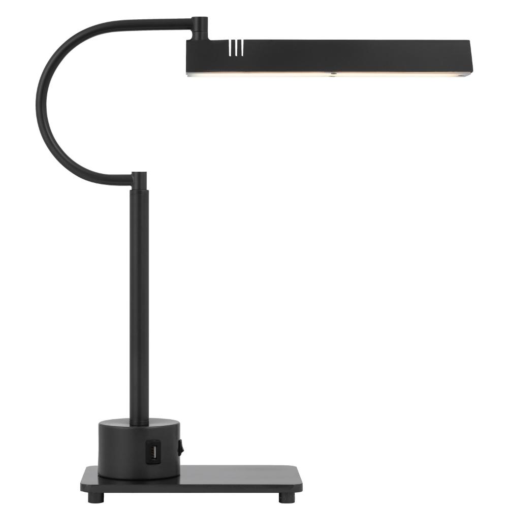 Hoso 18 Inch Desk Lamp, 2 USB Ports, AdjusDesk Brass Metal Frame