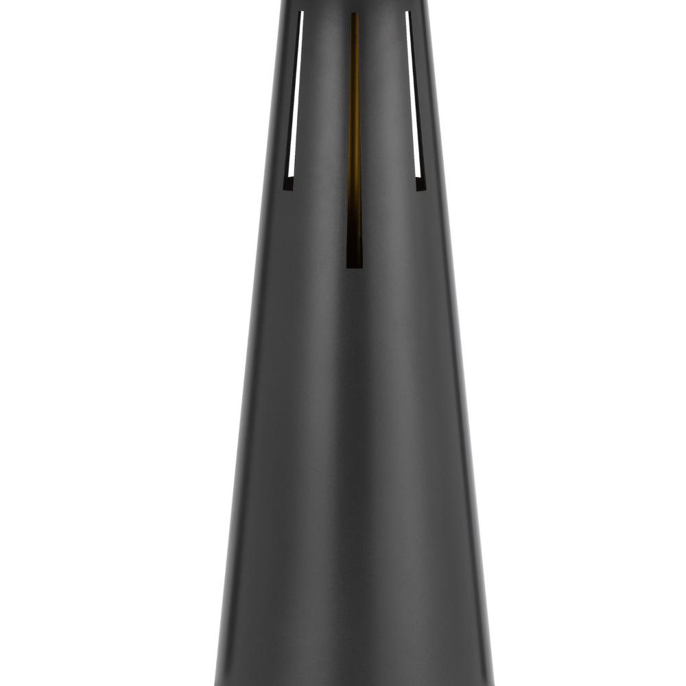 Tiy 30 Inch Table Lamp, White Hardback Drum Shade, Gray Iron Cone Base