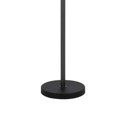Loga 56 Inch Floor Lamp with Adjustable Cage Style Shade, Black Iron