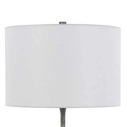 Myra Table Lamp Set of 2, Fluted Accent Glass Base, White Fabric Shade
