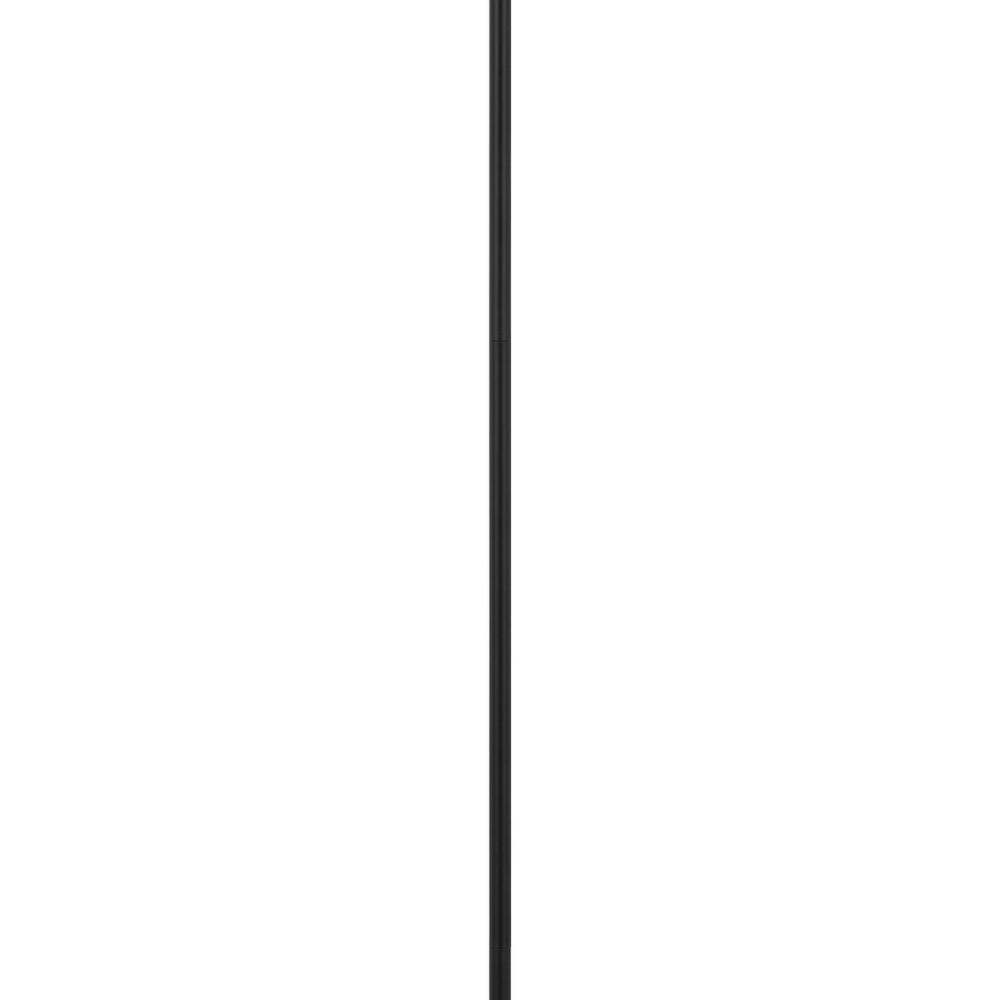 Plue 63 Inch Floor Lamp, Black Pole w Round Base, Cork Drum Shade