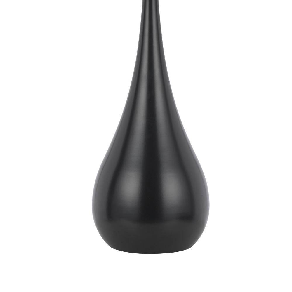 Ege Table Lamp Set of 2, Teardrop Bronze Metal Base, White Shade