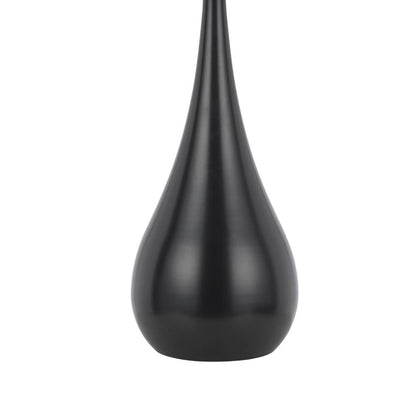 Ege Table Lamp Set of 2, Teardrop Bronze Metal Base, White Shade
