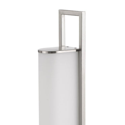 Mora Table Lamp, 2 USB Ports, Dimmer LED Light, Chrome Steel 23 Inch