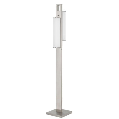 Mora Floor Lamp w Dimmer Switch, 2 Ports, Dual LED, Chrome 61 Inch