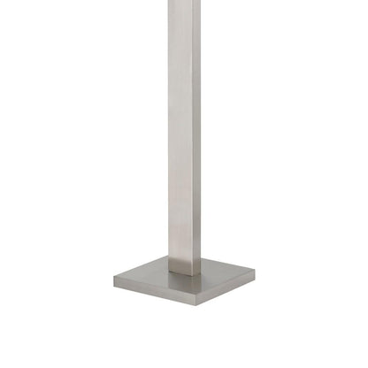 Mora Floor Lamp w Dimmer Switch, 2 Ports, Dual LED, Chrome 61 Inch