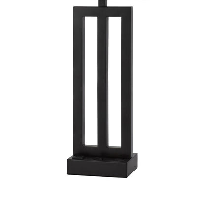 Haney Table Lamp, 1 Outlet, USB Port, Bronze Slim Keyhole Base 30 Inch