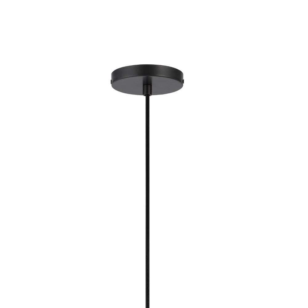 Oly 16 Inch Pendant Light w Burlap Rope Design, Dark Gray