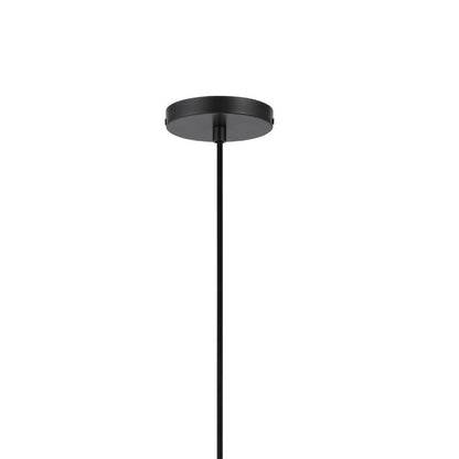 Oly 16 Inch Pendant Light w Burlap Rope Design, Dark Gray