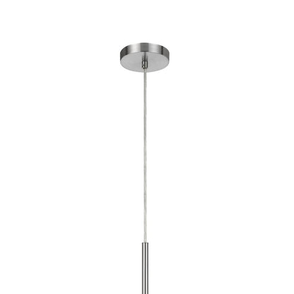Sia Pendant Light Fixture w Red Hardback Drum Shade, 24 Inch Chrome