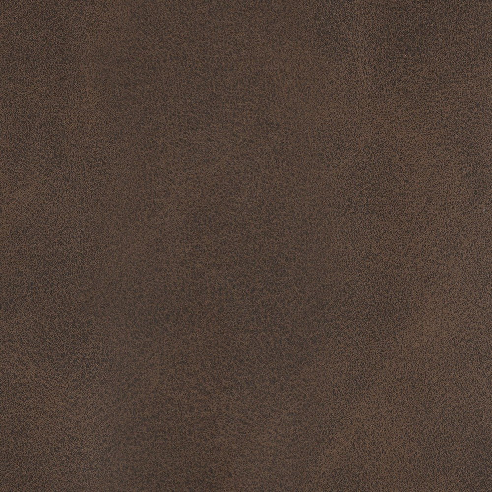 Sama Ottoman with Block Feet, 28 Inch Square Solid Wood, Brown Fabric