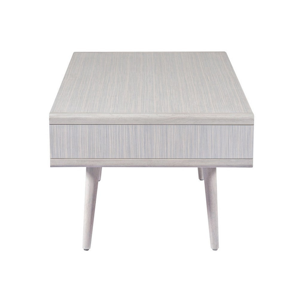 Camy Coffee Table, Brown Cane Woven Doors, Open Shelf, White 48 Inch