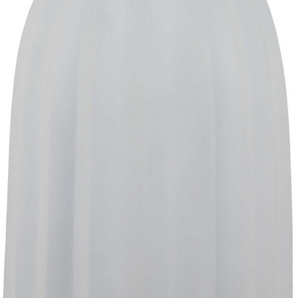 Rizie Vase with Ribbed Texture, 45 Inch Contemporary White Polyresin