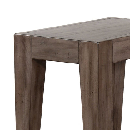 Yael Accent Side Table, Tapered Legs, 25 Inch Rectangular, Brown