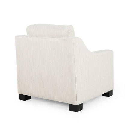 Accent Armchair, White, Immaculate Texture Design, White Microfiber