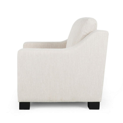 Accent Armchair, White, Immaculate Texture Design, White Microfiber