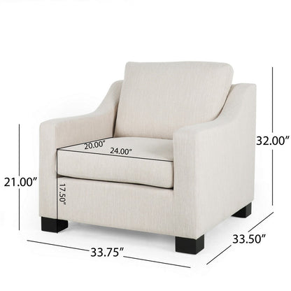 Accent Armchair, White, Immaculate Texture Design, White Microfiber