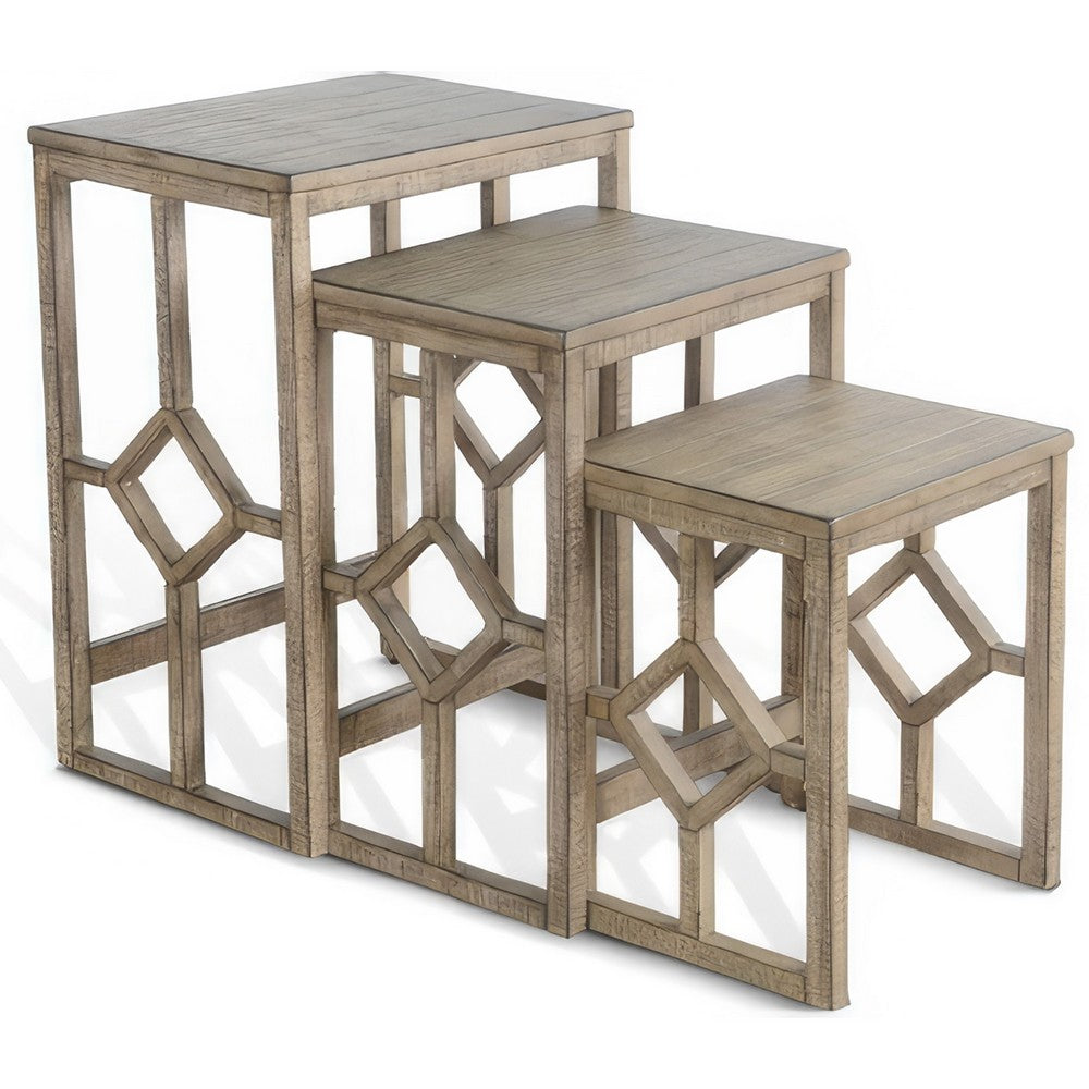 Rena 3 Piece Nesting Accent Table Set