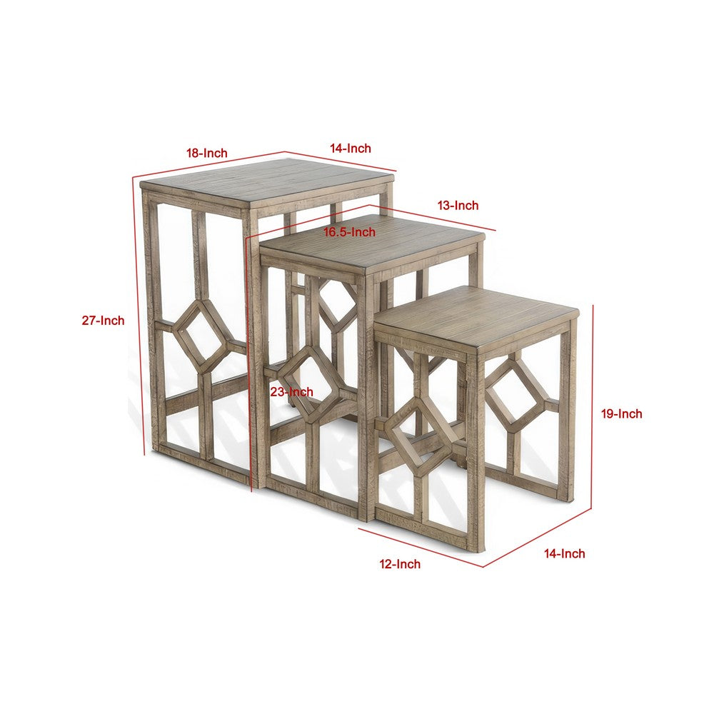 Rena 3 Piece Nesting Accent Table Set