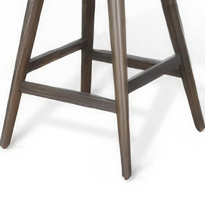 Ameri Counter Height Stool, Saddle Seat, Dark Brown Mahogany