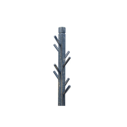 Rena Coat, Hat Rack Stand, 8 Wood Stems, 72 Inch Ocean Blue Mahogany