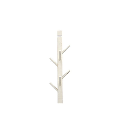 Rena Coat, Hat Rack Stand, 8 Wood Stems, 72 Inch Rustic White Mahogany