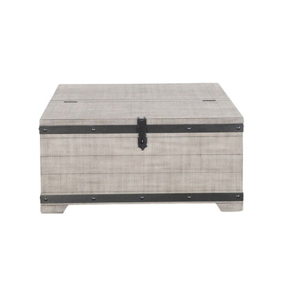 Nelly Square Coffee Table w Casters, Lift Top, Gray Mahogany Wood