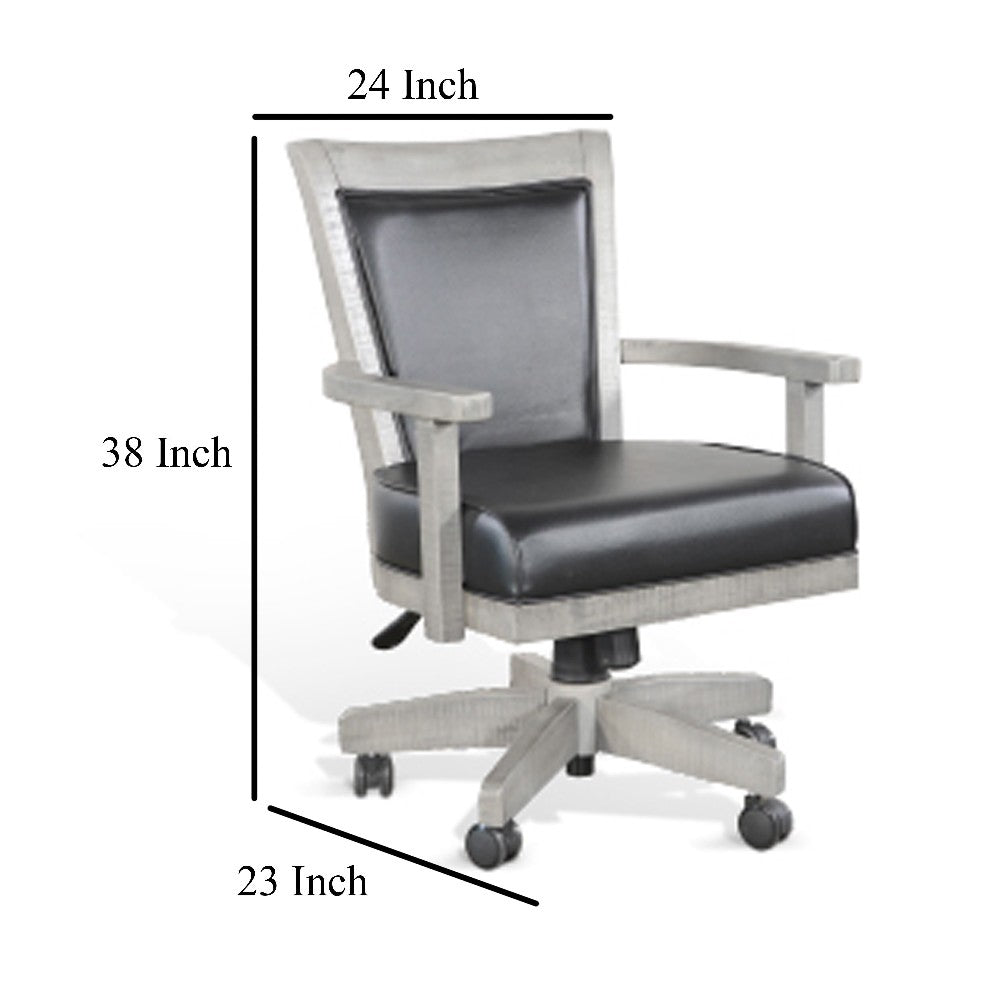 Zeka Game Chair with Wheels, Tilt, Swivel and Gas Lift, Gray Mahogany