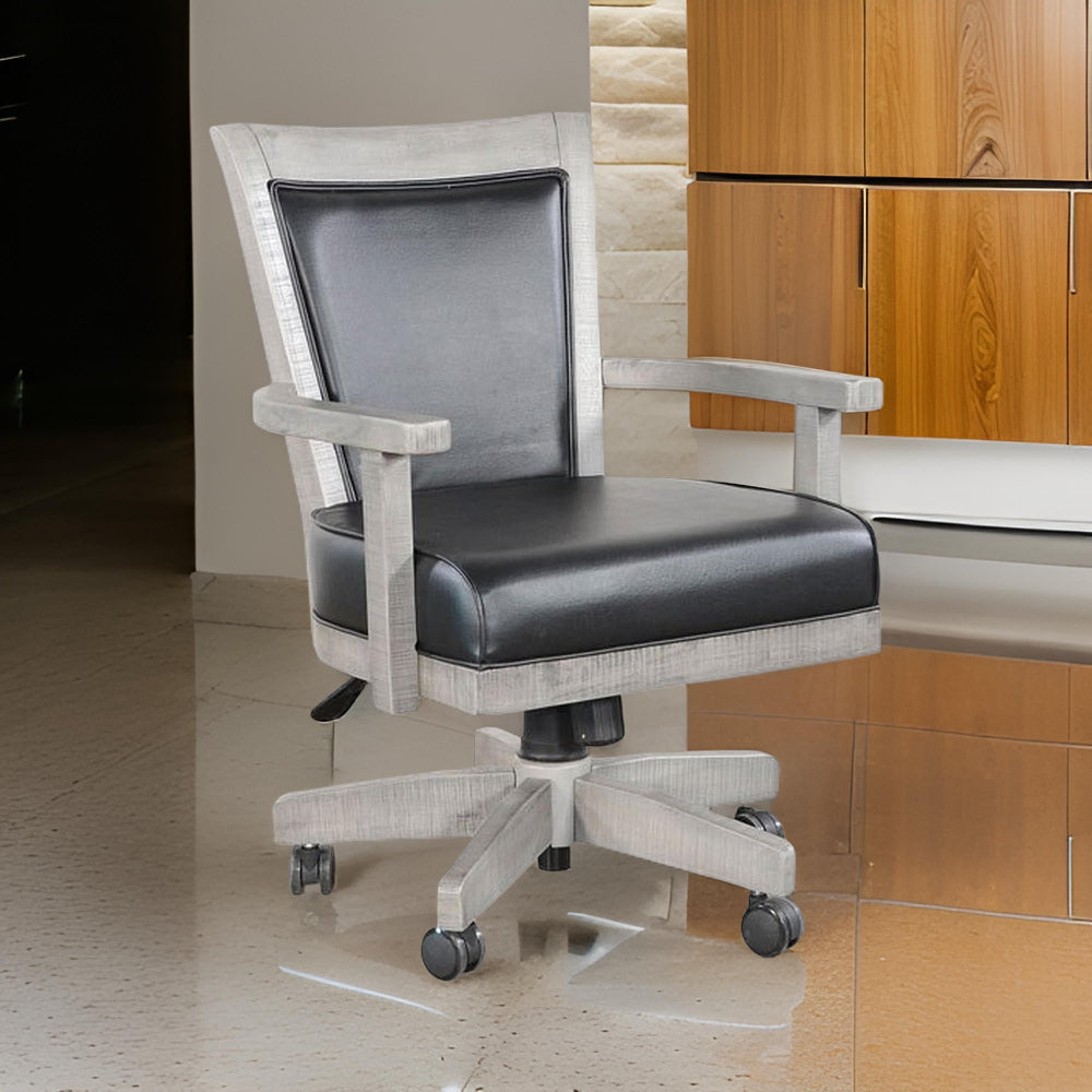 Zeka Game Chair with Wheels, Tilt, Swivel and Gas Lift, Gray Mahogany