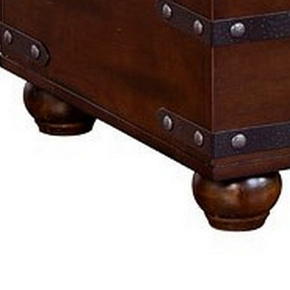 Odel Trunk Coffee Table, Dark Brown Mahogany, Rectangular 48 Inch