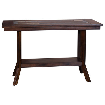 Odel Sofa Table, 1 Shelf, Dark Brown Mahogany, Rectangular 49 Inch