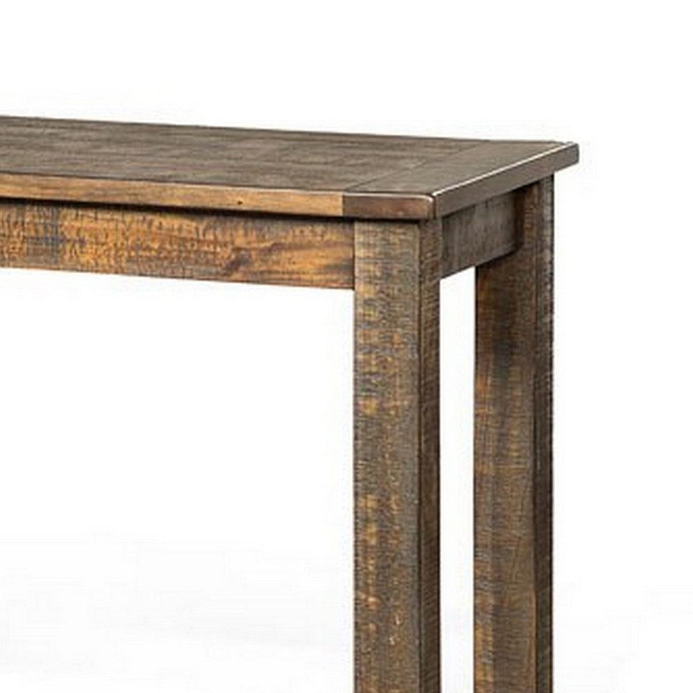 Flint Sofa Table, Dark Brown Mahogany Wood Frame, Rectangular 48 Inch