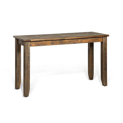 Flint Sofa Table, Dark Brown Mahogany Wood Frame, Rectangular 48 Inch