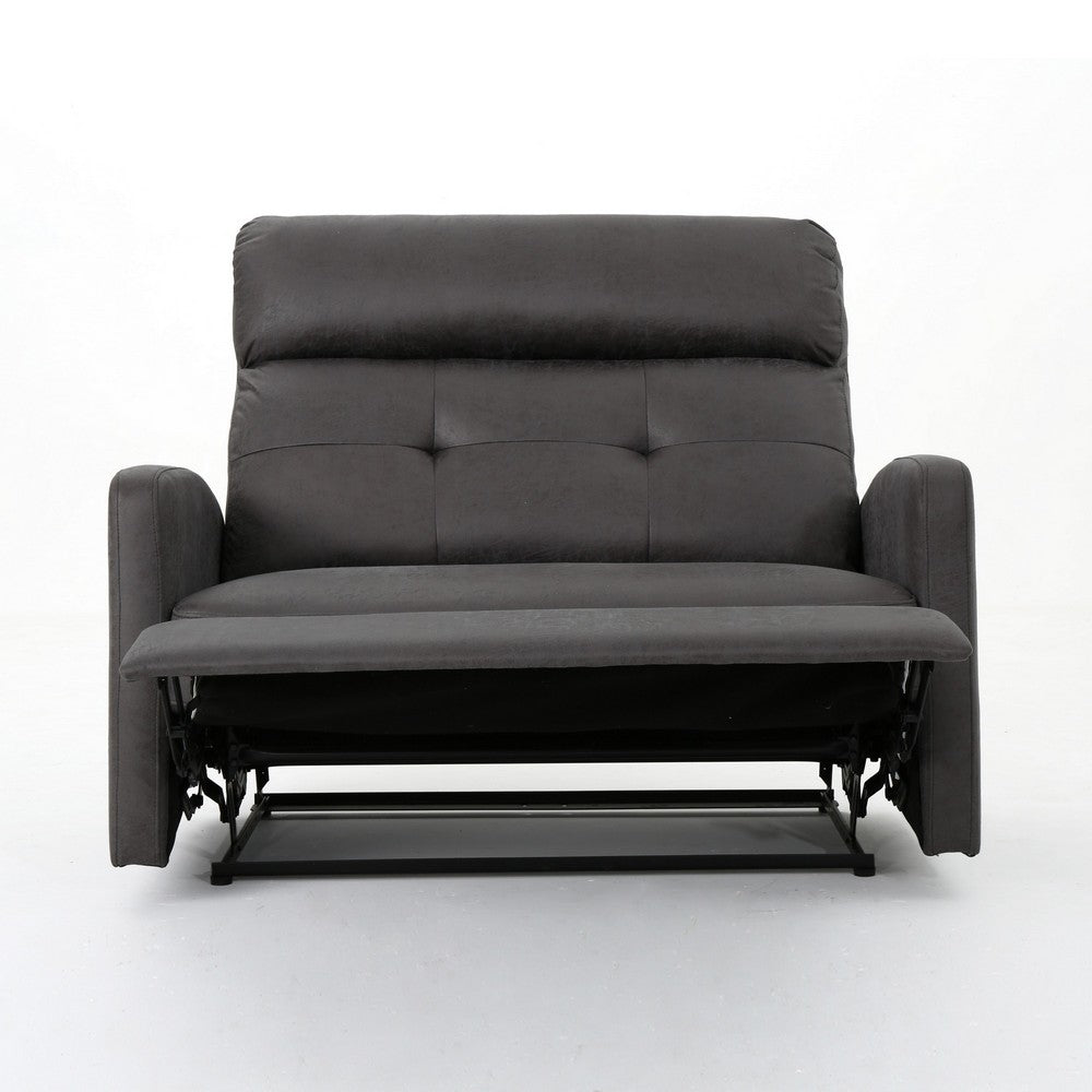 Power Recliner Chair, Oversize Wide Seat, Tufted Slate Gray Microfiber