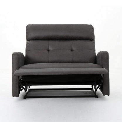 Power Recliner Chair, Oversize Wide Seat, Tufted Slate Gray Microfiber