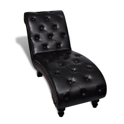 Karla Accent Chair Lounger, Chrome, Saddle Brown Tufted Faux Leather