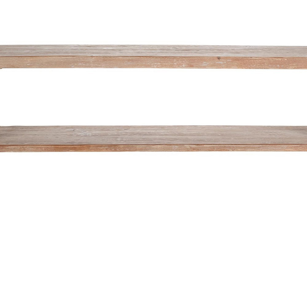 Tuley Sofa Console Table, Storage Shelf, Pine Wood, Gray, 48 Inch