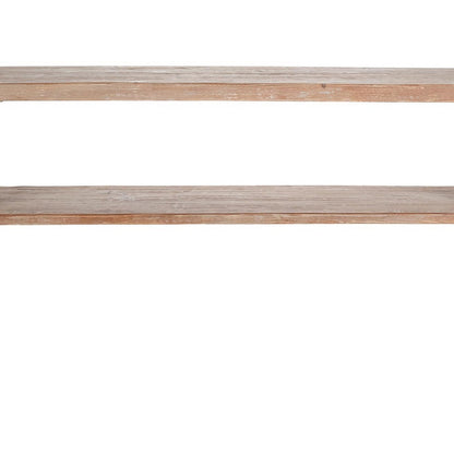 Tuley Sofa Console Table, Storage Shelf, Pine Wood, Gray, 48 Inch