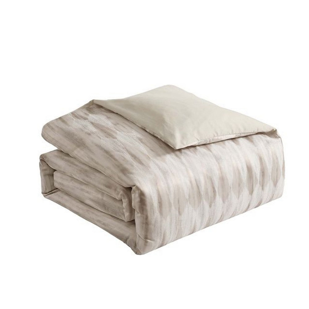 Rely 10pc Coverlet King Size Comforter Set, Woven Jacquard, Ivory