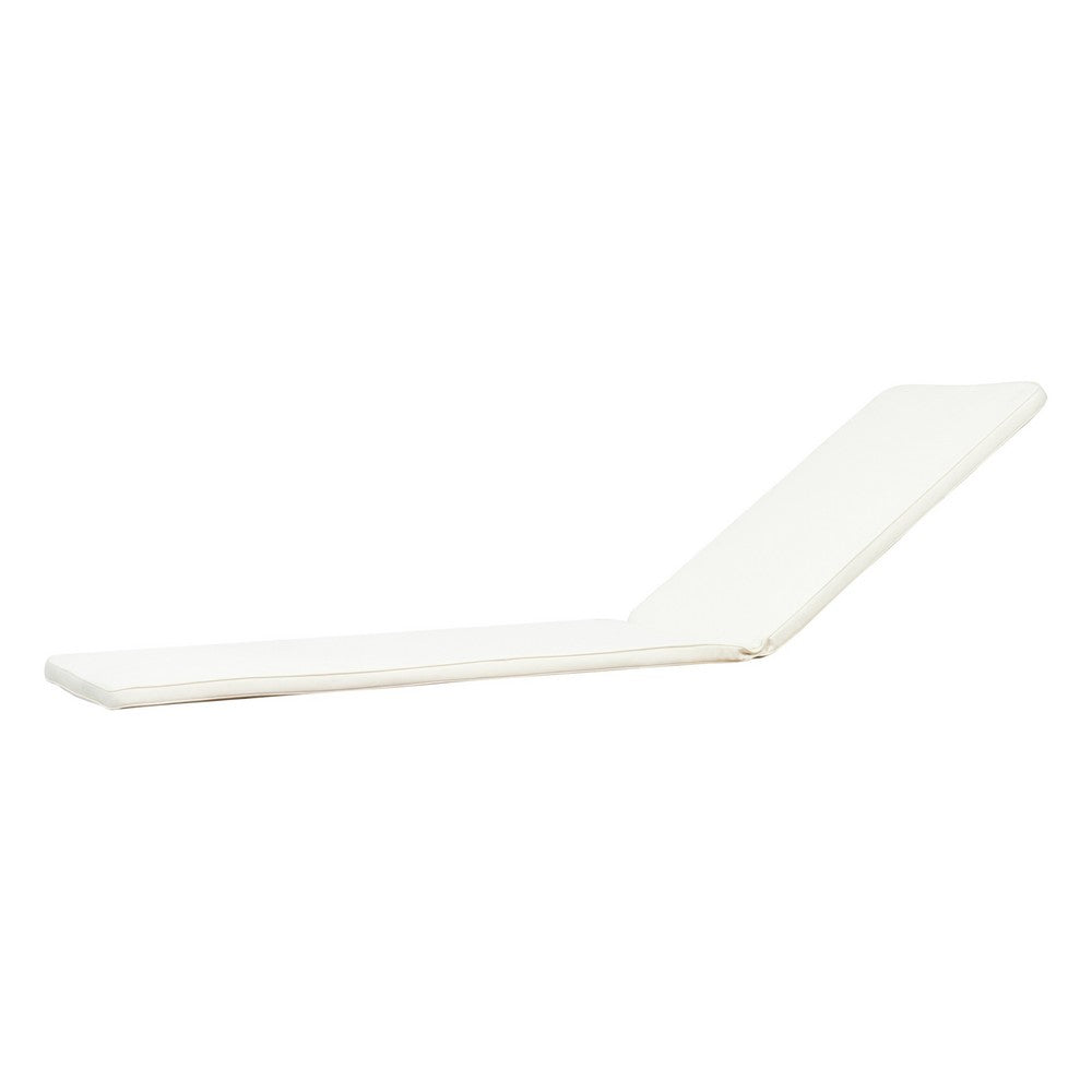 Pina Outdoor Cushion for Lounge Chaise, 79 Inch, Plush White Fabric