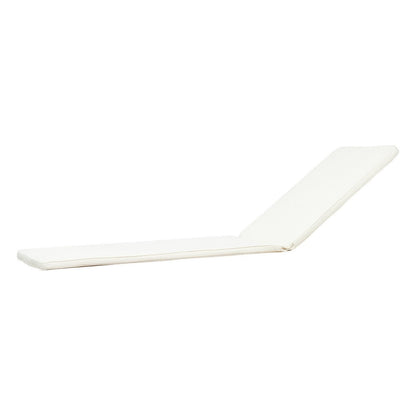 Pina Outdoor Cushion for Lounge Chaise, 79 Inch, Plush White Fabric