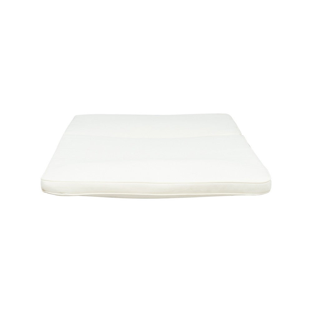 Pina Outdoor Cushion for Lounge Chaise, 79 Inch, Plush White Fabric