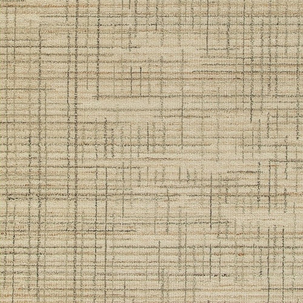 Stena 5 x 7 Inch Medium Area Rug, Abstract Pattern, Ivory Gray Tan