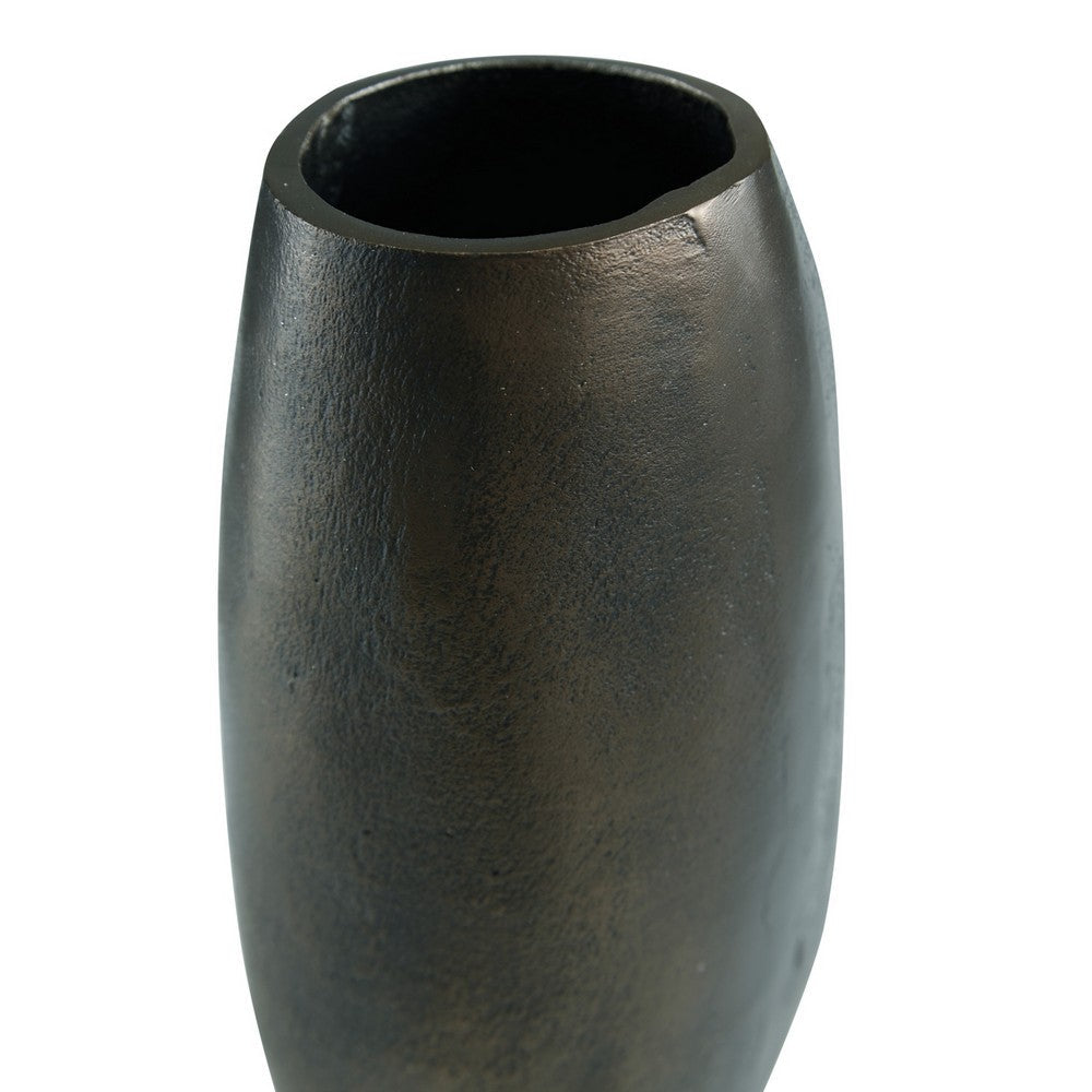 Vase, Abstract Decorative Figurine of a Head, 13 Inch Bronze Aluminum