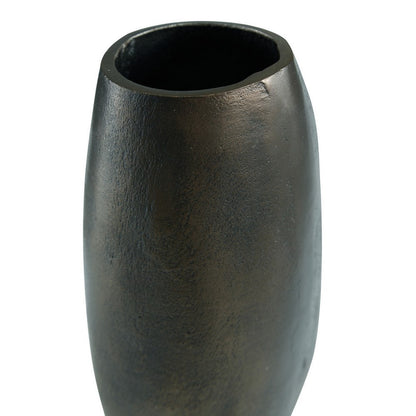 Vase, Abstract Decorative Figurine of a Head, 13 Inch Bronze Aluminum
