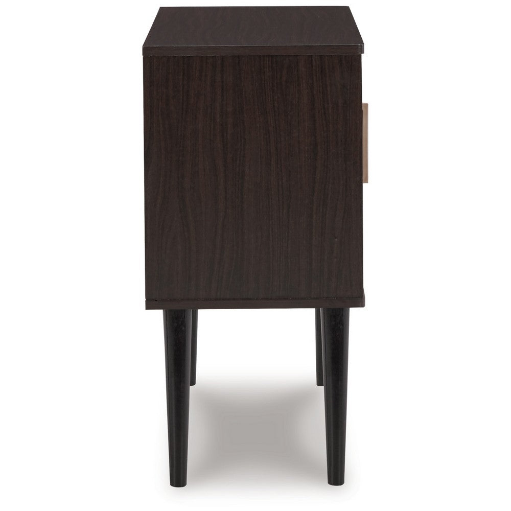 Kior Accent Cabinet, 2 Doors w Adjustable Shelf, Dark Brown 32 Inch