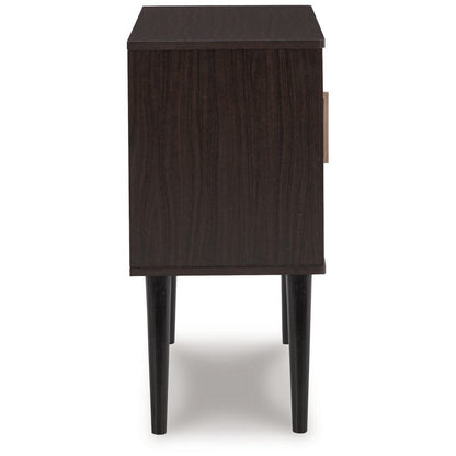 Kior Accent Cabinet, 2 Doors w Adjustable Shelf, Dark Brown 32 Inch