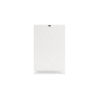 Kally Tall Dresser Chest, 5 Drawers, Modern Matte White Wood, 50 Inch